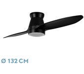 Ventilador 24w nordic negro ø132