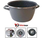 Maculato k2 olla de acero ferroso con revestimiento cerámico, 24 cm, color negro