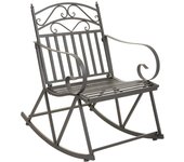 Sillon balancin de forja marrón 55x45x91h cm