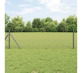 Vidaxl cerca hexagonal gris 0.5x100 m de acero