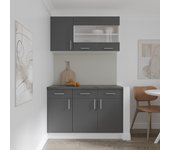 Set cocina haaus karo v3, antracita/blanco, encimera thermo 28 mm, l 120 cm