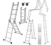 Escalera plegable escalera multiusos 4x4 470cm escalera telescópica con plataforma multiusos escalera de tijera plegable