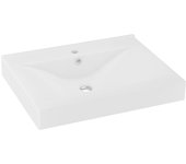 Lavabo de lujo con grifo cerámica 60x46 cm blanco mate