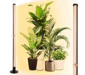 Lámpara de cultivo interior 81.6cm con 3 modos espectrales, temporizador inteligente, luz solar artificial para invernaderos domésticos