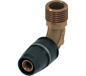 Tecelogo boquilla de transición acodada push, bronce de cañón/silicio, 8713307, versión: dimensión 32 x rosca exterior (r) 1