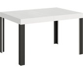 Mesa extensible 90x120/224 cm línea fresno blanco estructura antracita