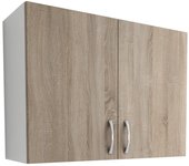 Mueble alto haaus karo, 2 puertas, roble sonoma oscuro/blanco, 80 x 30 x 60 cm