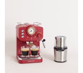 Create - pack thera retro cafetera express + mill pro molinillo de café y especias