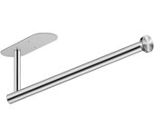 Portarrollos de papel higiénico autoadhesivo de acero inoxidable para montaje en pared, ideal para cocina y baño.