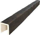 Viga imitación madera 18cm de ancho x 21,5cm de alto x 3m de largo color ébano decorativa de poliuretano vu0010-e