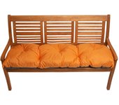 Cojín de asiento para banco de jardín 120x50cm, cojín de banco, cojín para muebles de jardín, cojín de suelo, exterior/interior, naranja