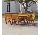 Vidaxl mesa de jardín madera maciza de acacia 200x90x75 cm