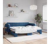 Vidaxl sofá cama nido terciopelo azul 80x200 cm