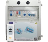 Cuadro eléctrico piscina bomba 2cv con contactor|150w 12v dc con mando