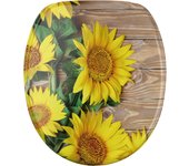 Asiento de wc con mecanismo de cierre suave sunflower