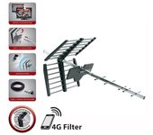 One for all antena de tv de exterior metal 76x39x44 cm