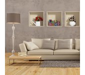Vinilo efecto 3d love home - adhesivo de pared - revestimiento sticker mural decorativo - 40x120cm