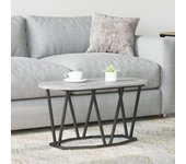 Vidaxl mesa de café gris sonoma - 80x40x40.5 cm, hecha de madera elaborada y metal