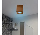Lámpara de techo foco cuadrado lámpara de techo led gu10 6w bañera de luz cabina de ducha baño sensorial ip65 230v color corten rgb cct wifi