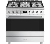 Cocina gas y eléctrica smeg c9gmx2 90cm inox 6 zonas