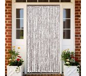 Vidaxl cortina mosquitera chenilla gris taupe y blanco 90x220 cm