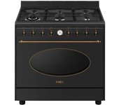 Cocina gas y eléctrica smeg co96gma9 antracita 90cm 6f