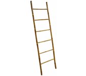 Escalera decorativa de bambú con 6 montantes, fidji, natural, 50x3x190 cm