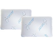 Juego de 2 almohadas antiácaros con memoria de forma 60 x 40 cm jean louis sherrer - sirona