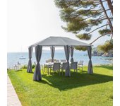 Hespéride - cenador rectangular santorini pizarra - 3 x 4 m