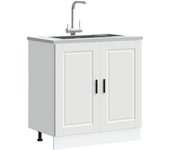 Maison exclusive - mueble bajo fregadero porto blanco 80x46x81,5cm madera diseñada