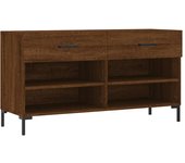 Banco para zapatos botas cómoda estante mueble de entrada almacenamiento 102 x 35 x 55 cm madera contrach 02_0022925
