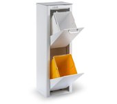 Don hierro - cubo de basura y reciclaje lacado, 2 cubos gran capacidad, cubek-