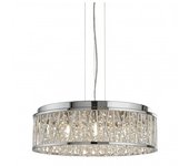 Searchlight elise 7 ljus takhnge krom med glaskristaller, g9