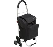 5five - carro de la compra plegable 6 ruedas negro
