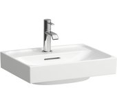 Lavabo sobre encimera laufen meda, pulido, 450x350mm, 1 agujero para grifo, con rebosadero, h8161117571041, color: blanco mate