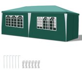 Carpa de jardín pavilion - carpa de jardín impermeable con easy-klett, protección perfecta en cualquier clima 3x6m verde