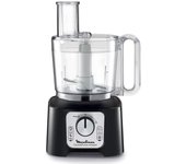 Moulinex fp546811 robot multifunción compacto double force + 9 accesorios - negro / gris oscuro