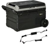 Nevera y congelador de compresor 40l outsunny 71,1x46x44 cm negro