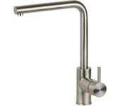 Mezclador de fregadero de cocina de acero inoxidable con caño regulable pollini nf0003 - acero inoxidable