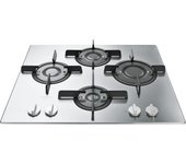 Placa de cocina empotrada hotpoint ftghl 641 d/ix/ha 60 cm gas 4 fuegos acero inoxidable