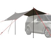 Tienda de campaña para coche impermeable gris y naranja v7580 unico / gris