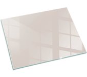 Placa de cristal para chimenea, zócalo protector de chimenea, diseño moderno | 80x60 | rectángulo | color rosa pálido