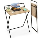 Escritorio plegable para ordenador de 60 x 40 cm, estación de trabajo compacta con soporte para tableta, escritorio compacto para ordenador en apartam