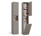 Horti - mueble de baño con cesto de ropa - 31x30x174 cm - columna de almacenaje para baño