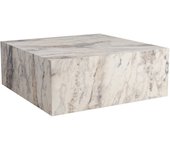 Mesa de café lemina, mesa de centro baja, revistero para sofá, estante de la sala de estar, 90x90 h35 cm, mármol
