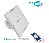 Interruptor inteligente wi-fi de 2 botones google home / alexa / tyua app
