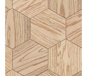 Adhesivo para muebles, armarios, pared, cocina, baños - imitación madera - hexágonos madera a 100x100 cm
