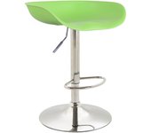 Taburete de bar con asiento giratorio y regulable en altura en plástico verde patas tipo tulipa en metal 10_0000380