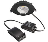 Dione proyector ajustable redondo spot led cob 8w luz regulable empotrable slim campana de cocina campana de cocina ventanas 230v - negro 4000k