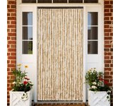 Vidaxl cortina mosquitera de chenilla beige 90x200 cm